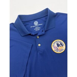 Boy Scouts of America Men's Polo Blue‎ Sz L Performance 2017 Live Scouting's